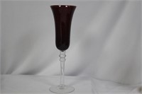 A Ruby Red Stem Glass Cup