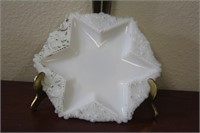 A Milk Glass Star Plate