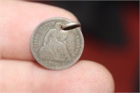 An 1861 Silver Half Dime