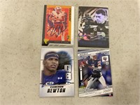 4 Autographed NFL Cards