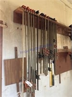 LEFT SIDE OF WALL--BAR CLAMPS