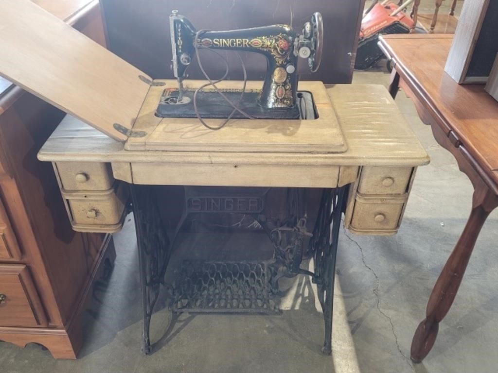 Singer - Antique Sewing Machine Table