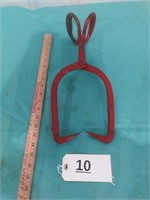 Red Painted Ice Tongs