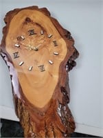 Live egde wooden wall clock
