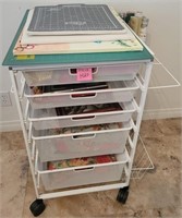 L - 5-DRAWER CRAFT CART W/ CONTENTS (H20)