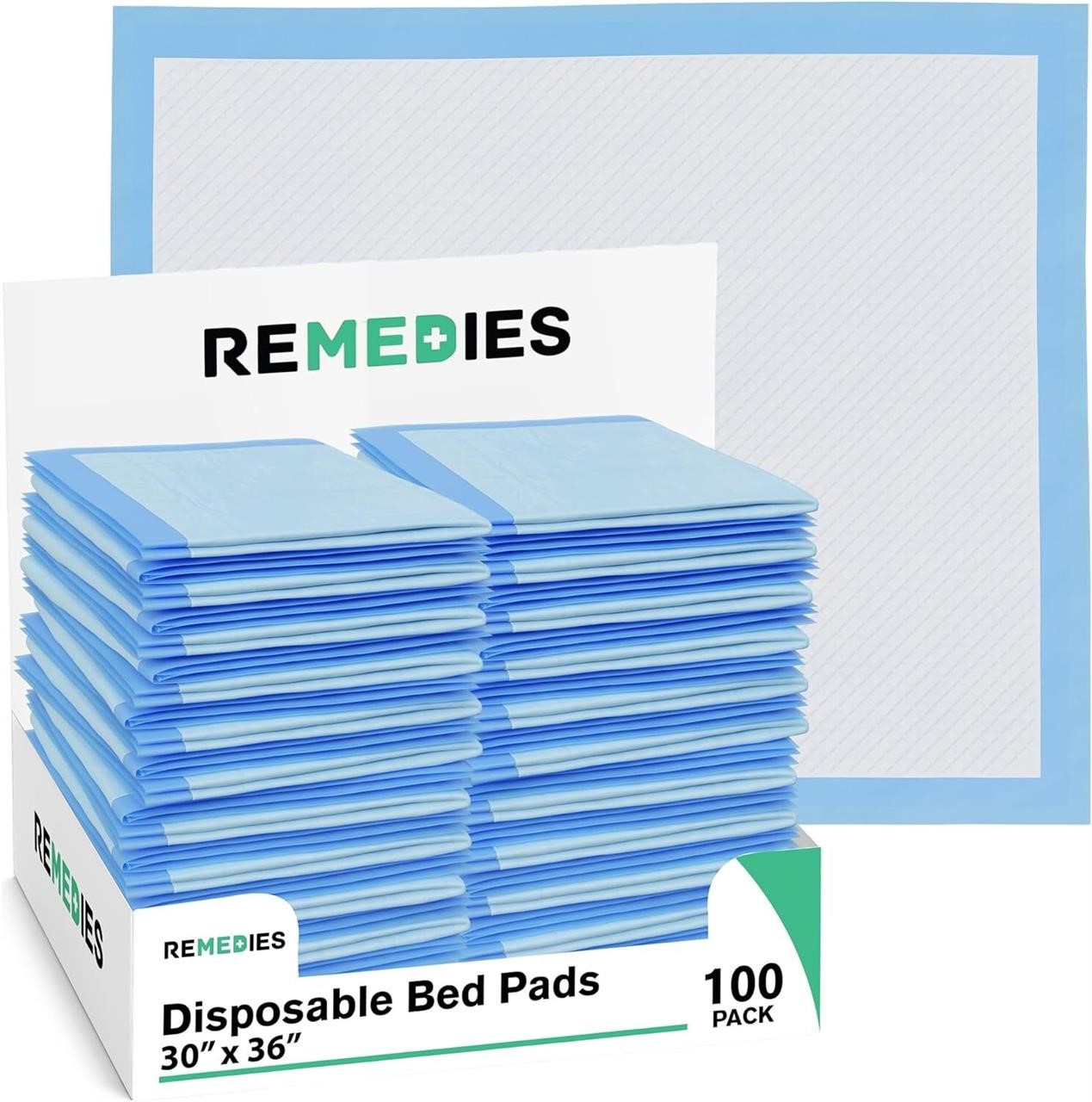 Remedies 30x36 Disposable Bed Pads 100Ct