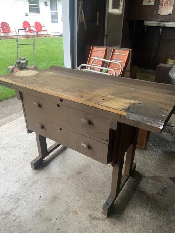 Small wooden work bench