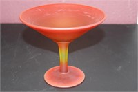 A Frost Art Glass Compote