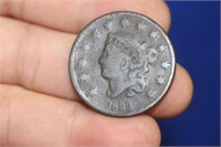 An 1833 Large Cent