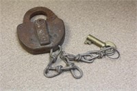 Old Adlake Lock with Key
