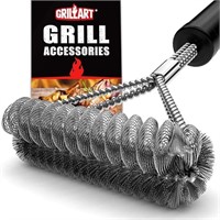 GRILLART Grill Brush Bristle Free & Wire Combined
