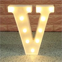 Litterprince 3D V Letter LED Night Light Wall Hang