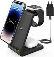 Wireless Charger Inductive Charging Station, 3-in-