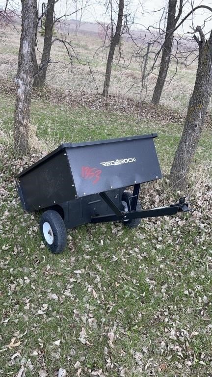 NEARLY NEW RED ROCK DUMP UTILITY TRAILER