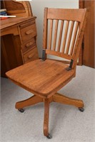 Vintage Oak Office Chair Made by Milwaukee