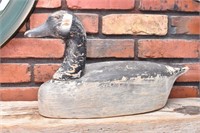Large Rustic Wood Carved Goose
