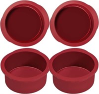 Nalchios 4 inch Silicone Round Cake Pans Set of 4,