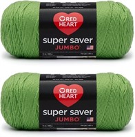 Red Heart Super Saver Jumbo Spring Green Yarn - 2
