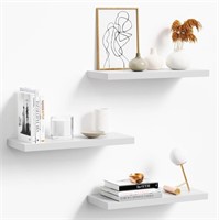 Floating Shelves for Wall, White Wood Wall Shelf S