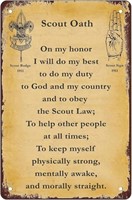Vintage Travel Poster-1911 Boy Scout Oath Retro Po