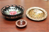 Lot of 3 Lacquer Pieces