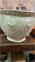 Vintage flower pot- 8.5 inches h. -