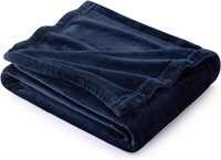 Bedsure Navy Blue Throw Blanket Fleece - 300GSM