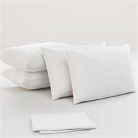 4 Pack Pillow Standard 20x26 Inches, WHITE