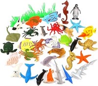 36 Pieces Ocean Sea Animals Assorted Mini Vinyl