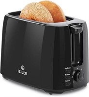 iSiLER 2 Slice Toaster, 1.3 Inches Wide Slot