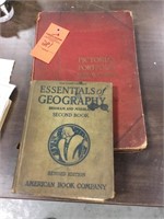 Early geography book, old pictorial world book