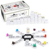 Double 12 Dominoes Set - Classic Colored Dot Set