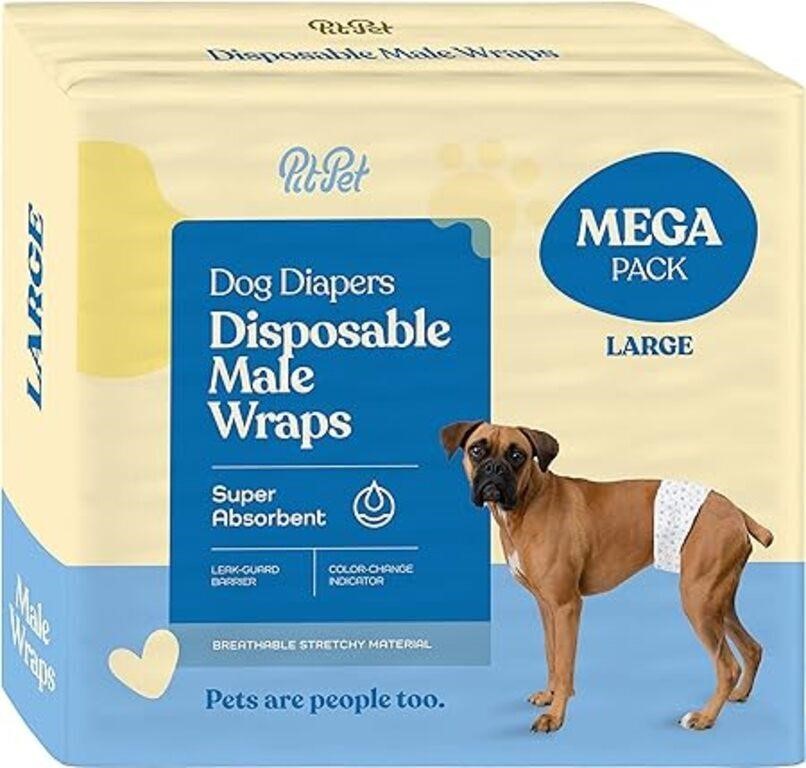 Pitpet Comfortable Male Dog Diapers - 30-Pack