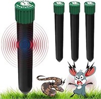 4 Pack Sonic Mole Chaser - Battery Operated Pest