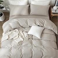 MooMee Bedding Duvet Cover Set 100% Washed Cotton