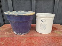 (2) Ceramic flower pots