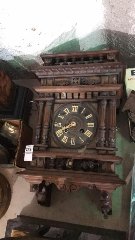 Victorian walnut wall clock