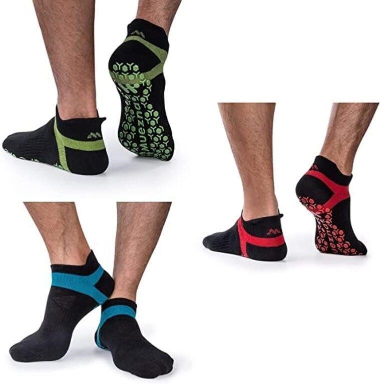 Used - 2 Pairs of Muezna Non Slip Men's Yoga Socks