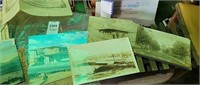 Lot of Old Post Cards, Photo Album, Stamps