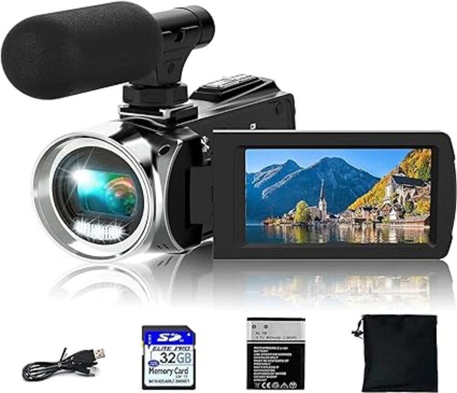 Rawiemy Video Camera Camcorder Full HD 4K 48MP Vid