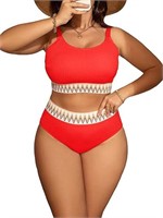 3XL - SOLY HUX Bikini Sets for Women Plus Size Hig