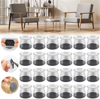 [Size : Large] 24PCS Upgraded Silicone Chair Leg F