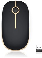 2.4G Slim Wireless Mouse with Nano Receiver, Less