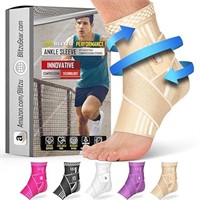 Medium - BLITZU Ankle Brace With Adjustable Compre