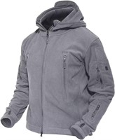 MAGCOMSEN Men's Hoodie Fleece Jacket 6 Zip-Pockets