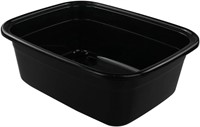 Saedy 16 Quart Black Wash Basin Tub, 3 Packs