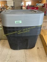 10ct./lids Homz 10-gallon Storage Bin Black/Gray