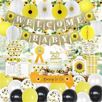 207 PC Sunflower Baby Shower Decorations for Girl