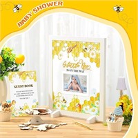Kigley 65 Pcs Bee Baby Shower Guest Book Alternati