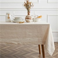 Home Linen Tablecloth Hemstitch - 60 x 84 Inch Rec
